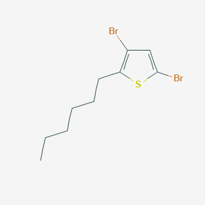 molecular formula C10H14Br2S B12554010 3,5-Dibromo-2-hexylthiophene CAS No. 183960-83-0