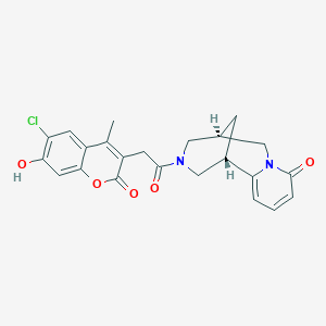 (1S,5R)-3-[(6-chloro-7-hydroxy-4-methyl-2-oxo-2H-chromen-3-yl)acetyl]-1,2,3,4,5,6-hexahydro-8H-1,5-methanopyrido[1,2-a][1,5]diazocin-8-one
