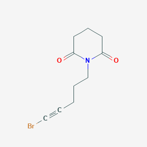 molecular formula C10H12BrNO2 B12554125 2,6-Piperidinedione, 1-(5-bromo-4-pentynyl)- CAS No. 143261-18-1