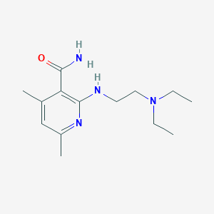 molecular formula C14H24N4O B12554126 2-{[2-(Diethylamino)ethyl]amino}-4,6-dimethylpyridine-3-carboxamide CAS No. 142591-36-4