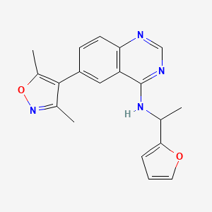 6-(3,5-dimethyl-4-isoxazolyl)-N-[1-(2-furanyl)ethyl]-4-quinazolinamine