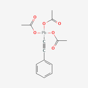 molecular formula C14H14O6Pb B12554183 Tris(acetyloxy)(phenylethynyl)plumbane CAS No. 144363-63-3