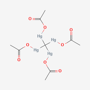 molecular formula C9H12Hg4O8 B1255424 テトラキス(アセトキシ水銀)メタン CAS No. 25201-30-3