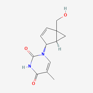1-[(1R,2R)-5-(hydroxymethyl)-2-bicyclo[3.1.0]hex-3-enyl]-5-methyl-pyrimidine-2,4-dione