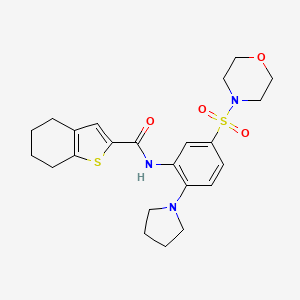 molecular formula C23H29N3O4S2 B1255428 N-[5-(4-吗啉基磺酰基)-2-(1-吡咯烷基)苯基]-4,5,6,7-四氢-1-苯并噻吩-2-甲酰胺 