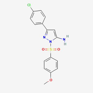 5-(4-Chlorophenyl)-2-(4-methoxyphenyl)sulfonyl-3-pyrazolamine