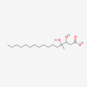 molecular formula C17H34O4 B1255453 3,4-Dihydroxy-4-methylhexadecanoic acid 