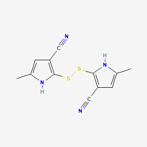 1H-Pyrrole-3-carbonitrile, 2,2'-dithiobis[5-methyl-