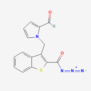 3-[(2-Formyl-1H-pyrrol-1-yl)methyl]-1-benzothiophene-2-carbonyl azide