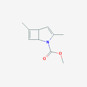 B125546 Methyl 3,6-dimethyl-2-azabicyclo[3.2.0]hepta-3,6-diene-2-carboxylate CAS No. 156301-68-7