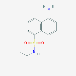 molecular formula C13H16N2O2S B12554626 1-Naphthalenesulfonamide, 5-amino-N-(1-methylethyl)- CAS No. 147752-36-1