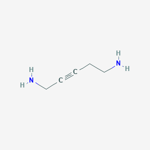 molecular formula C5H10N2 B1255468 Pent-2-yne-1,5-diamine CAS No. 847392-18-1