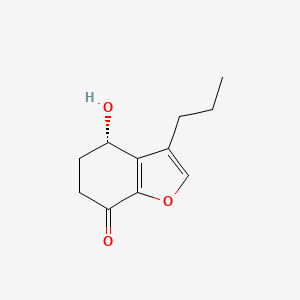 molecular formula C11H14O3 B1255486 (4S)-4-Hydroxy-3-propyl-5,6-dihydro-1-benzofuran-7(4H)-one CAS No. 899426-64-3