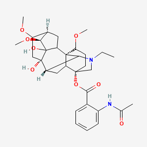 [(1S,4S,5R,8S,9S,13S)-11-ethyl-3,8-dihydroxy-4,6,16-trimethoxy-11-azahexacyclo[7.7.2.12,5.01,10.03,8.013,17]nonadecan-13-yl] 2-acetamidobenzoate
