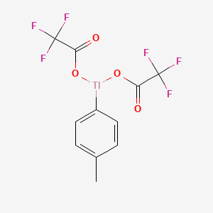 molecular formula C11H7F6O4Tl B1255496 [(4-Methylphenyl)-(2,2,2-trifluoroacetyl)oxythallanyl] 2,2,2-trifluoroacetate CAS No. 23586-55-2