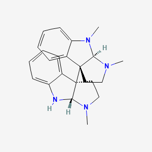 molecular formula C23H28N4 B1255498 (-)-Calycanthidine 