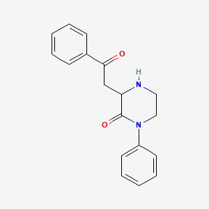 3-(2-Oxo-2-phenylethyl)-1-phenylpiperazin-2-one