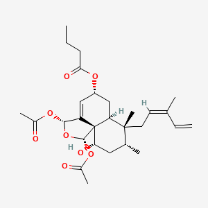 molecular formula C28H40O8 B1255501 caseargrewiin F 