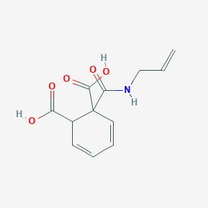 molecular formula C12H13NO5 B12555092 1-[(Prop-2-en-1-yl)carbamoyl]cyclohexa-3,5-diene-1,2-dicarboxylic acid CAS No. 194617-08-8