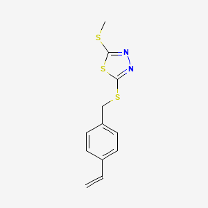 2-{[(4-Ethenylphenyl)methyl]sulfanyl}-5-(methylsulfanyl)-1,3,4-thiadiazole