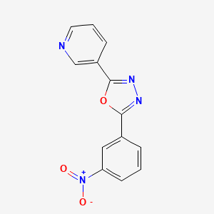 molecular formula C13H8N4O3 B12555117 3-[5-(3-Nitrophenyl)-1,3,4-oxadiazol-2-yl]pyridine 