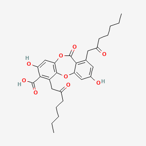 molecular formula C28H32O9 B1255512 alpha-Alectoronic acid 