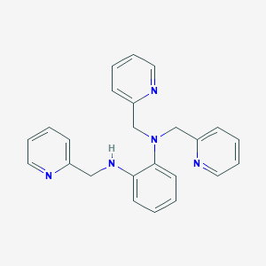 molecular formula C24H23N5 B12555134 N~1~,N~1~,N~2~-Tris[(pyridin-2-yl)methyl]benzene-1,2-diamine CAS No. 142991-51-3