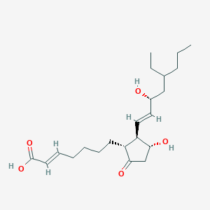 molecular formula C22H36O5 B1255516 (E)-7-[(1R,2R,3R)-2-[(E,3R)-5-ethyl-3-hydroxyoct-1-enyl]-3-hydroxy-5-oxocyclopentyl]hept-2-enoic acid 
