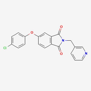 1H-Isoindole-1,3(2H)-dione, 5-(4-chlorophenoxy)-2-(3-pyridinylmethyl)-