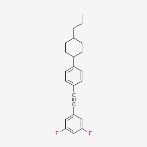 molecular formula C23H24F2 B12555179 1,3-Difluoro-5-{[4-(4-propylcyclohexyl)phenyl]ethynyl}benzene CAS No. 151105-71-4