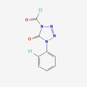 1H-Tetrazole-1-carbonyl chloride, 4-(2-chlorophenyl)-4,5-dihydro-5-oxo-