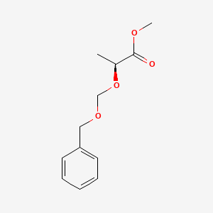 molecular formula C12H16O4 B12555222 Propanoic acid, 2-[(phenylmethoxy)methoxy]-, methyl ester, (2S)- CAS No. 170985-87-2