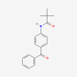 molecular formula C18H19NO2 B12555224 Propanamide, N-(4-benzoylphenyl)-2,2-dimethyl- CAS No. 146256-36-2