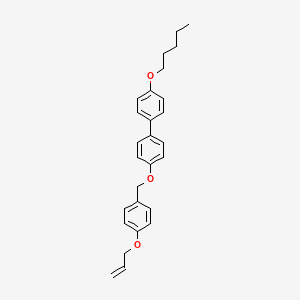 molecular formula C27H30O3 B12555280 4-(Pentyloxy)-4'-({4-[(prop-2-en-1-yl)oxy]phenyl}methoxy)-1,1'-biphenyl CAS No. 192565-10-9