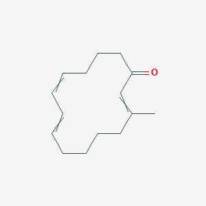 molecular formula C15H22O B12555292 3-Methylcyclotetradeca-2,8,10-trien-1-one CAS No. 143260-08-6