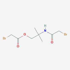 molecular formula C8H13Br2NO3 B12555315 Acetic acid, bromo-, 2-[(bromoacetyl)amino]-2-methylpropyl ester CAS No. 144397-09-1