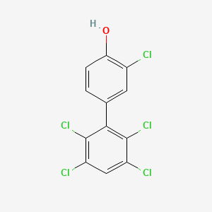 molecular formula C12H5Cl5O B12555322 2',3,3',5',6'-Pentachloro-4-biphenylol CAS No. 189578-02-7