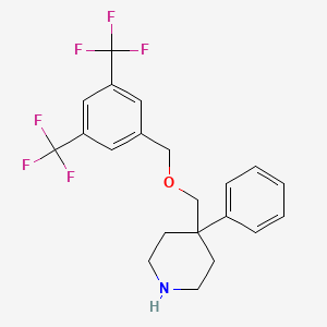 molecular formula C21H21F6NO B12555325 4-(3,5-Bis-trifluoromethyl-benzyloxymethyl)-4-phenyl-piperidine CAS No. 160375-92-8