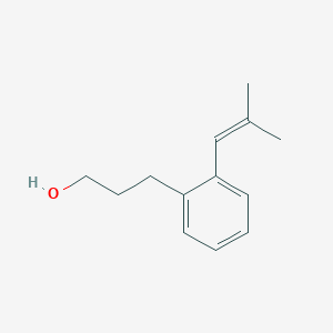 molecular formula C13H18O B12555338 3-[2-(2-Methylprop-1-en-1-yl)phenyl]propan-1-ol CAS No. 142840-05-9