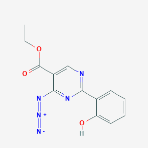 molecular formula C13H11N5O3 B12555344 Ethyl 6-azido-2-(6-oxocyclohexa-2,4-dien-1-ylidene)-1,2-dihydropyrimidine-5-carboxylate CAS No. 150537-04-5