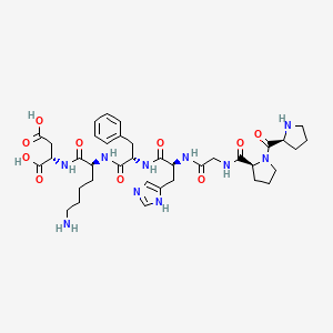 molecular formula C37H52N10O10 B12555359 L-Prolyl-L-prolylglycyl-L-histidyl-L-phenylalanyl-L-lysyl-L-aspartic acid CAS No. 192800-33-2