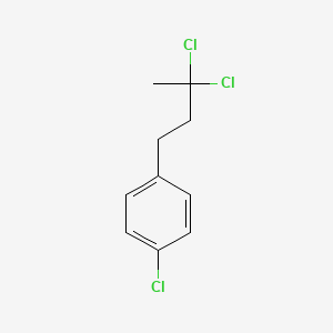 molecular formula C10H11Cl3 B12555367 Benzene, 1-chloro-4-(3,3-dichlorobutyl)- CAS No. 147288-21-9