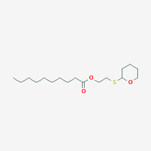 molecular formula C17H32O3S B12555385 2-[(Oxan-2-yl)sulfanyl]ethyl decanoate CAS No. 184375-33-5