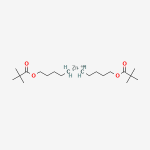 molecular formula C20H38O4Zn B12555386 Zinc, bis[5-(2,2-dimethyl-1-oxopropoxy)pentyl]- CAS No. 153077-84-0