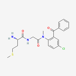 molecular formula C21H24ClN3O3S B12555388 Glycinamide, L-methionyl-N-(2-benzoyl-4-chlorophenyl)-N-methyl- CAS No. 143567-53-7