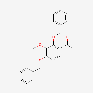 molecular formula C23H22O4 B12555401 Ethanone, 1-[3-methoxy-2,4-bis(phenylmethoxy)phenyl]- CAS No. 144632-77-9