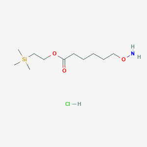 molecular formula C11H26ClNO3Si B12555441 2-(Trimethylsilyl)ethyl 6-(aminooxy)hexanoate--hydrogen chloride (1/1) CAS No. 184537-63-1