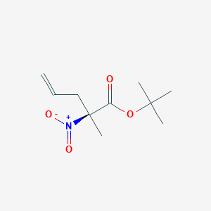 molecular formula C10H17NO4 B12555452 4-Pentenoic acid, 2-methyl-2-nitro-, 1,1-dimethylethyl ester, (S)- CAS No. 185054-64-2