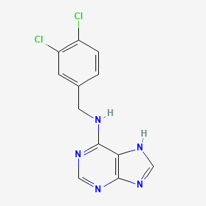 molecular formula C12H9Cl2N5 B12555455 N-[(3,4-dichlorophenyl)methyl]-7H-purin-6-amine CAS No. 146579-22-8