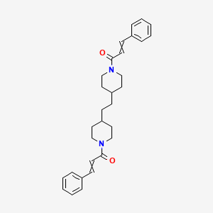 molecular formula C30H36N2O2 B12555470 1,1'-[Ethane-1,2-diyldi(piperidine-4,1-diyl)]bis(3-phenylprop-2-en-1-one) CAS No. 143166-92-1